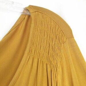 Retrology Gold 3/4 Sleeve Shirred Blouse NEW with Tags Women's PLUS size 3X